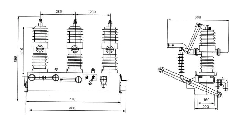 High Voltage Vacuum Circuit Breaker 10kv Watchdog Outdoor Permanent Magnet Intelligent Pole Isolation Vacuum Switch